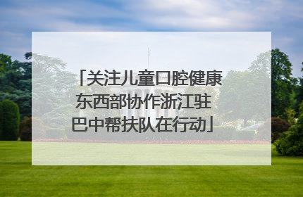 关注儿童口腔健康 东西部协作浙江驻巴中帮扶队在行动