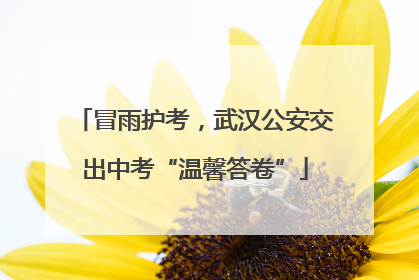 冒雨护考，武汉公安交出中考“温馨答卷”