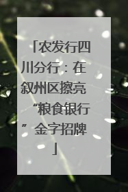 农发行四川分行：在叙州区擦亮“粮食银行”金字招牌
