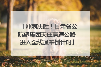 冲刺决胜！甘肃省公航旅集团天庄高速公路进入全线通车倒计时