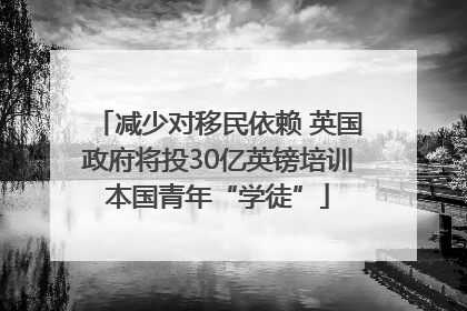 减少对移民依赖 英国政府将投30亿英镑培训本国青年“学徒”