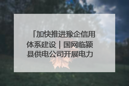 加快推进豫企信用体系建设｜国网临颍县供电公司开展电力行业信用企业现场咨询访谈工作
