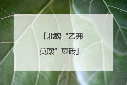 北魏“乙弗莫瓌”墓砖
