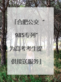合肥公交“985专列”为高考考生提供接送服务