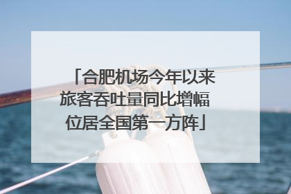 合肥机场今年以来旅客吞吐量同比增幅位居全国第一方阵