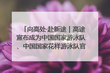 向高处·赴新途|高途宣布成为中国国家游泳队、中国国家花样游泳队官方学习合作伙伴
