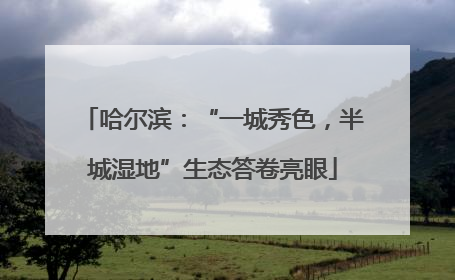 哈尔滨：“一城秀色，半城湿地”生态答卷亮眼