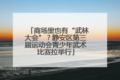 商场里也有“武林大会”？静安区第三届运动会青少年武术比赛拉举行