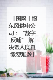 国网十堰东风供电公司：“数字反哺” 解决老人度夏缴费难题