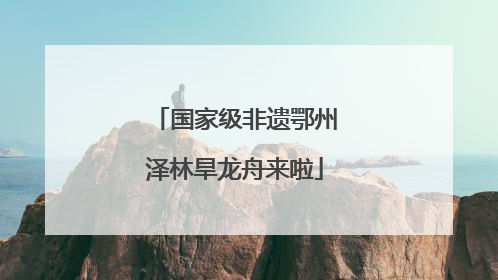 国家级非遗鄂州泽林旱龙舟来啦
