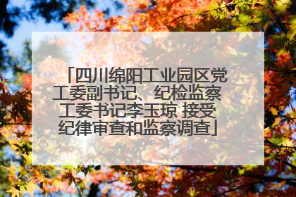 四川绵阳工业园区党工委副书记、纪检监察工委书记李玉琼 接受纪律审查和监察调查