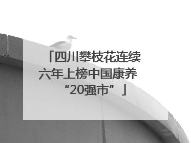 四川攀枝花连续六年上榜中国康养“20强市”