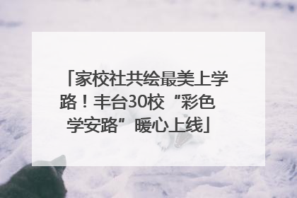 家校社共绘最美上学路！丰台30校“彩色学安路”暖心上线