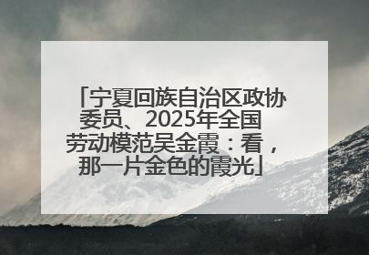宁夏回族自治区政协委员、2025年全国劳动模范吴金霞：看，那一片金色的霞光