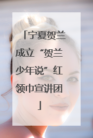宁夏贺兰成立“贺兰少年说”红领巾宣讲团
