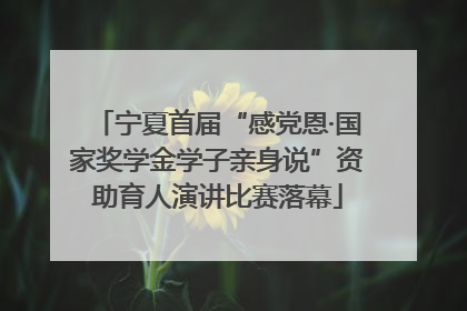 宁夏首届“感党恩·国家奖学金学子亲身说”资助育人演讲比赛落幕