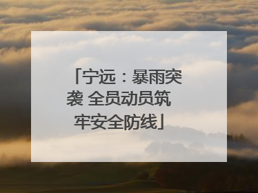 宁远：暴雨突袭 全员动员筑牢安全防线