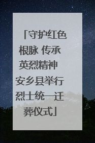 守护红色根脉 传承英烈精神 安乡县举行烈士统一迁葬仪式