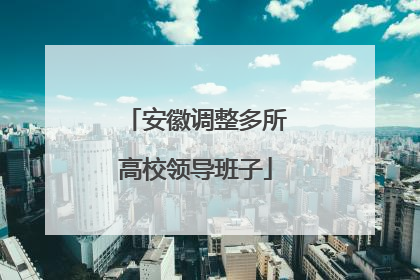 安徽调整多所高校领导班子