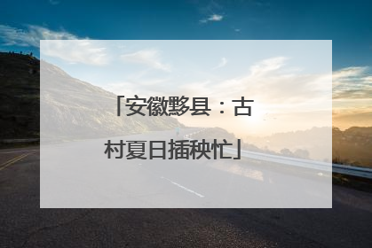 安徽黟县：古村夏日插秧忙