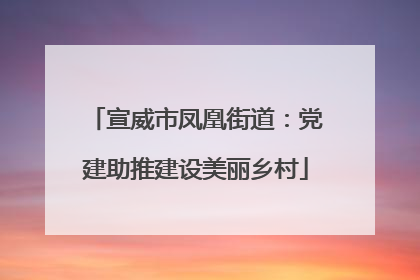 宣威市凤凰街道：党建助推建设美丽乡村