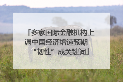 多家国际金融机构上调中国经济增速预期 “韧性”成关键词