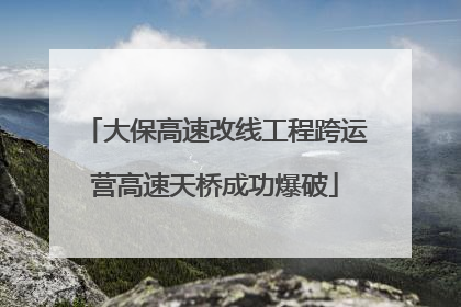 大保高速改线工程跨运营高速天桥成功爆破