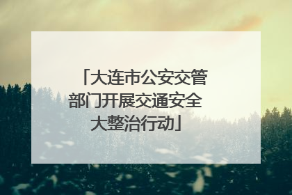 大连市公安交管部门开展交通安全大整治行动