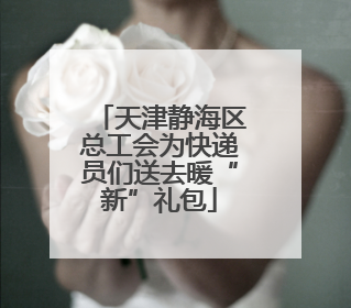 天津静海区总工会为快递员们送去暖“新”礼包
