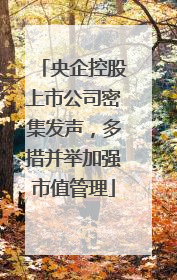 央企控股上市公司密集发声，多措并举加强市值管理