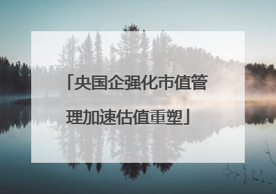 央国企强化市值管理加速估值重塑