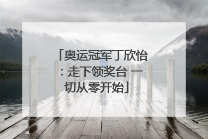奥运冠军丁欣怡：走下领奖台 一切从零开始