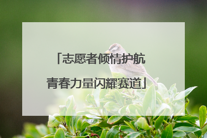志愿者倾情护航 青春力量闪耀赛道