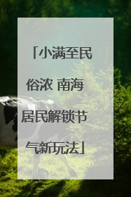 小满至民俗浓 南海居民解锁节气新玩法