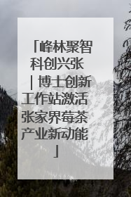 峰林聚智 科创兴张｜博士创新工作站激活张家界莓茶产业新动能