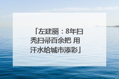 左建丽：8年扫秃扫帚百余把 用汗水给城市添彩