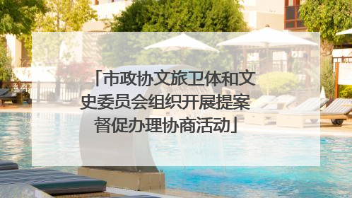 市政协文旅卫体和文史委员会组织开展提案督促办理协商活动