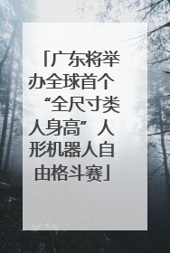 广东将举办全球首个“全尺寸类人身高”人形机器人自由格斗赛