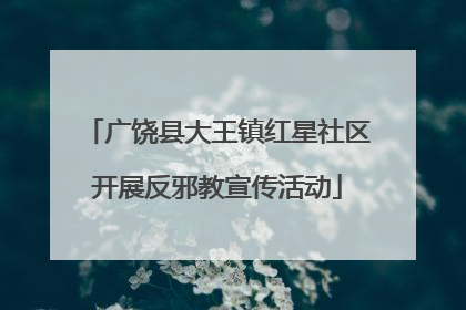 广饶县大王镇红星社区开展反邪教宣传活动