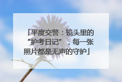 平度交警：镜头里的“护考日记”，每一张照片都是无声的守护