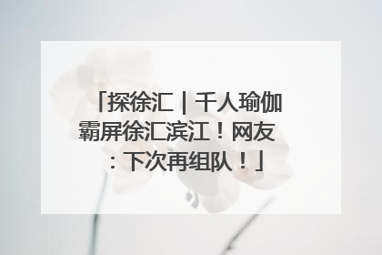 探徐汇｜千人瑜伽霸屏徐汇滨江！网友：下次再组队！