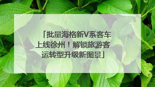 批量海格新V系客车上线徐州！解锁旅游客运转型升级新图景