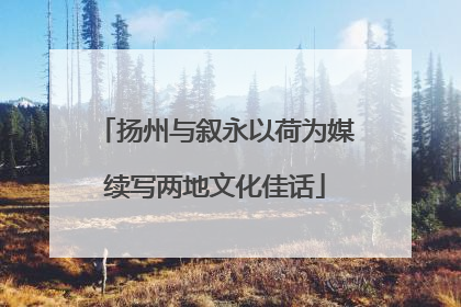 扬州与叙永以荷为媒续写两地文化佳话
