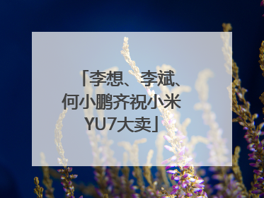 李想、李斌、何小鹏齐祝小米YU7大卖
