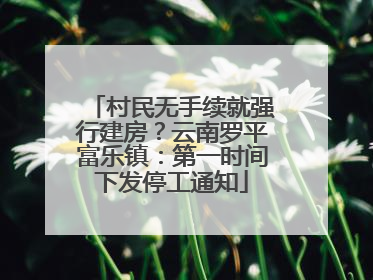 村民无手续就强行建房？云南罗平富乐镇：第一时间下发停工通知