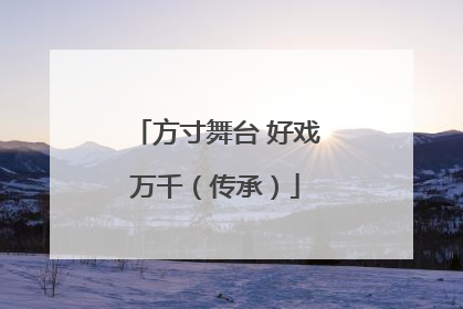 方寸舞台 好戏万千（传承）