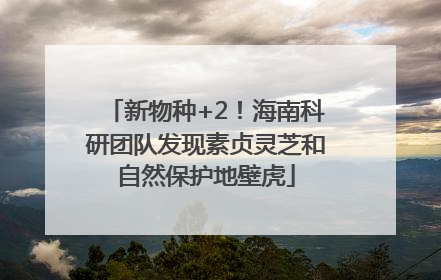 新物种+2！海南科研团队发现素贞灵芝和自然保护地壁虎
