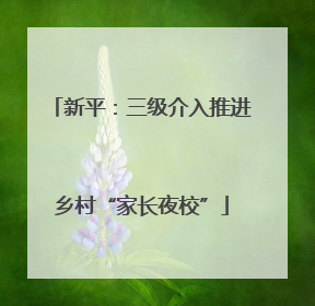 新平：三级介入推进乡村“家长夜校”