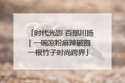 时代光影 百部川扬｜一碗凉粉麻辣破圈 一根竹子时尚跨界
