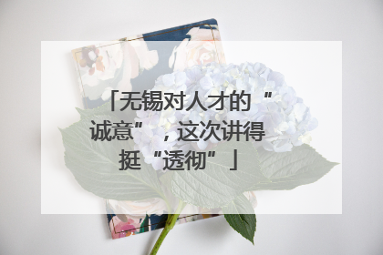 无锡对人才的“诚意”，这次讲得挺“透彻”